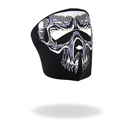 Evil Skull NEOPRENE Bikers Mask, Hook & Loop Fastener - FACE MASK - One Size