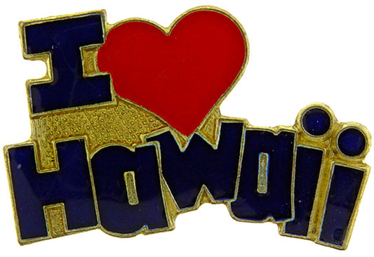 USA STATES, I LOVE HAWAII - Original Artwork, Expertly Designed PIN - 1"