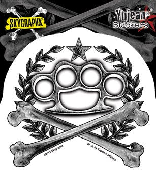 Skygraphx - True Brutality Brass Knuckles - Sticker / Decal