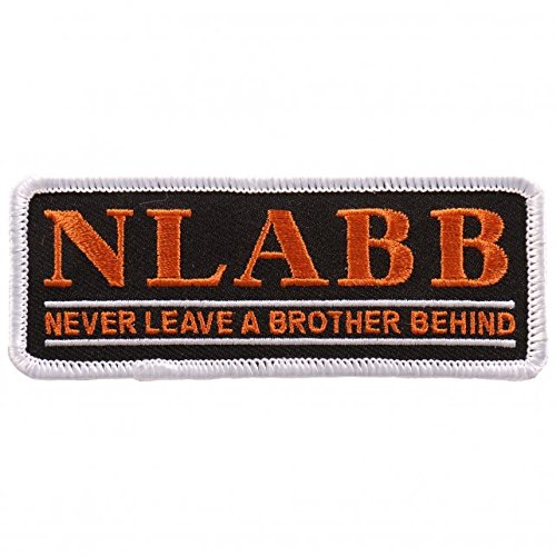 N.L.A.B.B. Iron On Patches - Embroidered Artwork Sew On Applique Patch, 4" x 2"