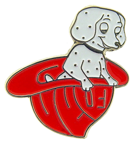 FIRE & EMS, DOG HAT - Original Artwork, Expertly Designed PIN Red - 1"