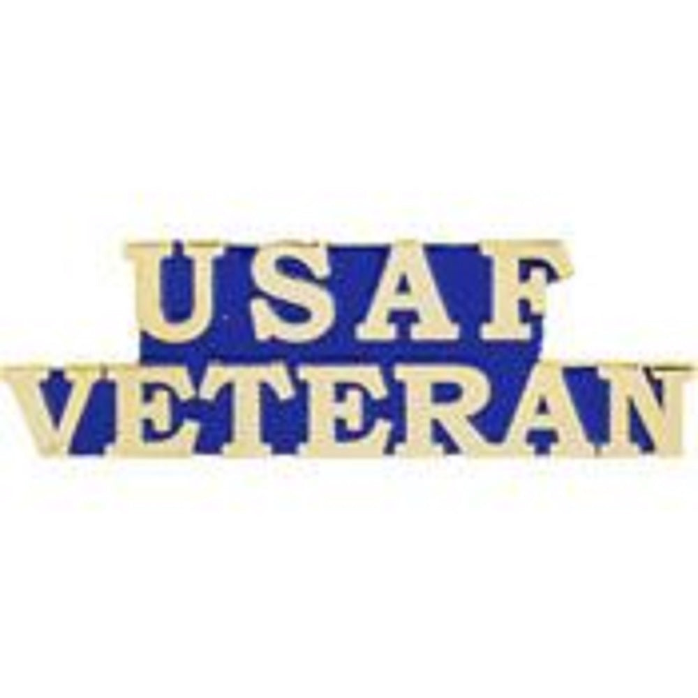 U.S. AIR FORCE, Script USAF VETERAN - Original Artwork, Expertly Designed PIN - 1.5"