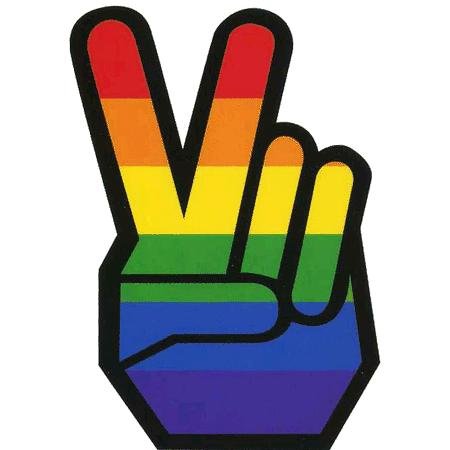 NSI - Rainbow Hand Peace Sign - Sticker / Decal