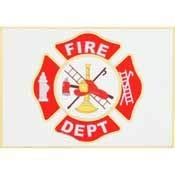 FIRE DEPT FLAG - Original Artwork, Expertly Designed PIN - 1.5"