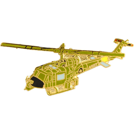 AIRCRAFT & HELICOPTERS, HEL UH-01 IROQUOIS - Original Artwork, Expertly Designed PIN - 1.50"
