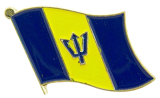 INTERNATIONAL, BARBADOS Flag - Original Artwork, Expertly Designed PIN - 1"