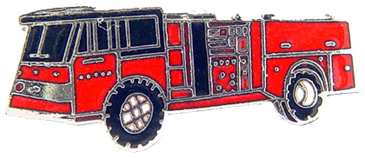 FIRE & EMS, TRUCK PUMP RED - Original Artwork, Expertly Designed PIN - 1"
