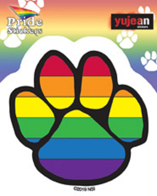 PRIDE PAW IN/OUT DOOR STICKER - Pride Paw Orignal Artwork Premium In / Out Door Decal STICKER - 2.5" x 2.5"