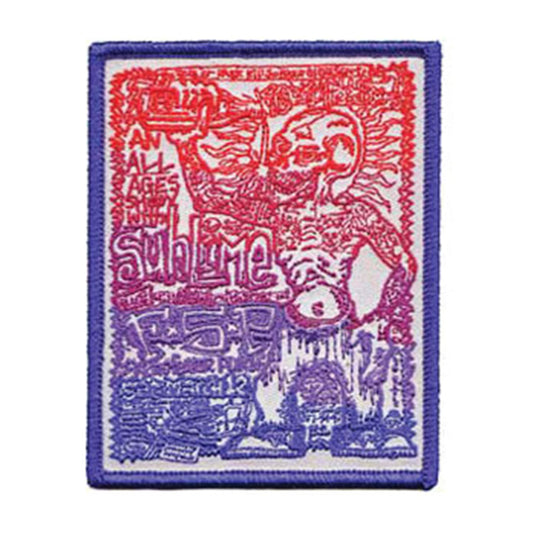 SUBLIME FSP, Officially Licensed, Iron-On / Sew-On, Embroidered PATCH - 3" x 3.5"