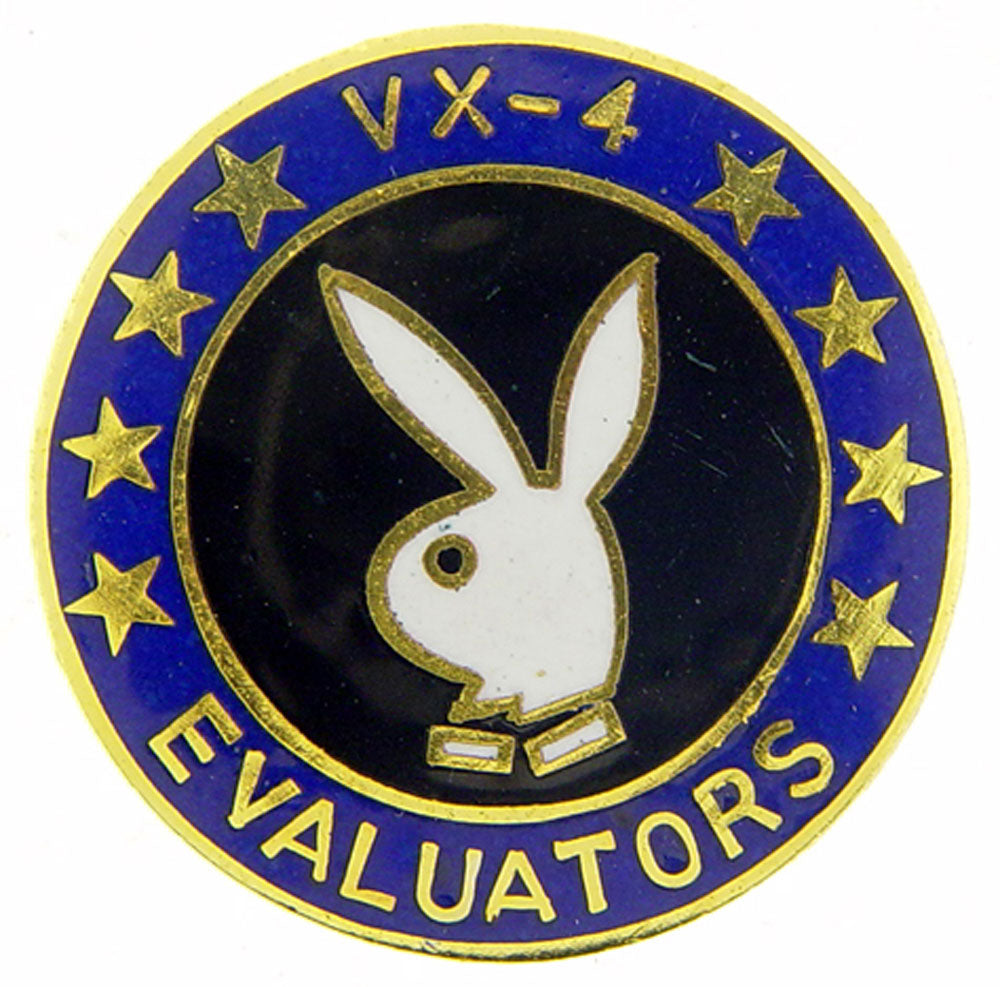 U.S. NAVY, USN EVALUATORS VX-4 - Original Artwork, Expertly Designed PIN - 1"