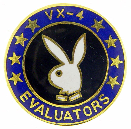 U.S. NAVY, USN EVALUATORS VX-4 - Original Artwork, Expertly Designed PIN - 1"