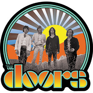DOORS WAITING FOR THE SUN - Orignal Artwork Vinyl - Decal STICKER - 4.3" x 4.5"