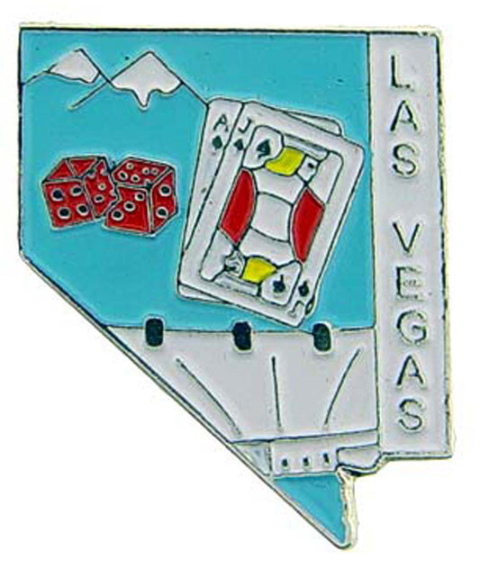 USA STATES, NV LAS VEGAS MAP - Original Artwork, Expertly Designed PIN - 1"