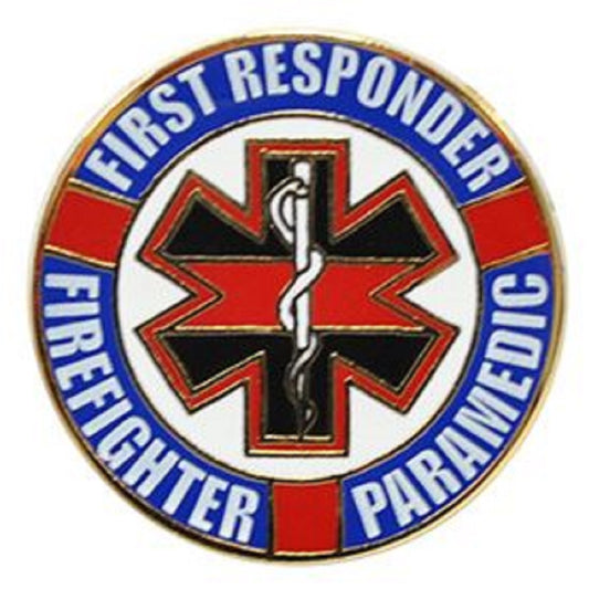 FIRE & EMS, FIRE DEPARTMENT PARAMEDIC - Original Artwork, Expertly Designed PIN - 0.875"