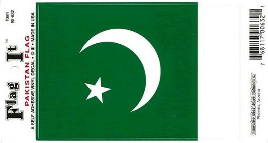 Pakistan flag decal for auto, truck or boat