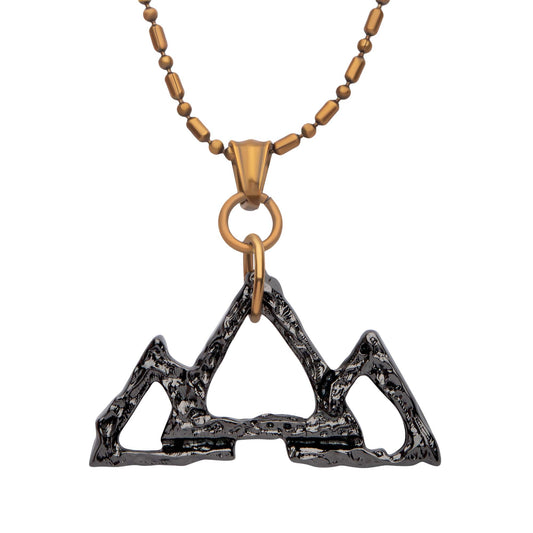 DC Comics BLACK ADAM TRIPLE TRIANGLE REPLICA NECKLACE - Officially Licensed Warner Bros. Triple Triangle Pendant - Chain