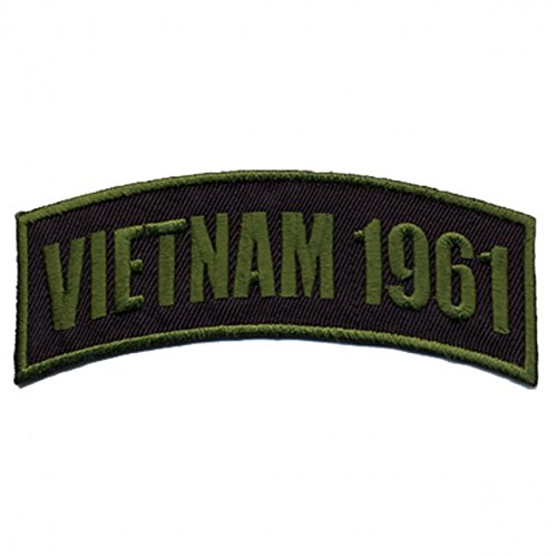 VIETNAM 1961, Iron-On / Saw-On Rayon PATCH - 4" x 1", Exceptional Quality