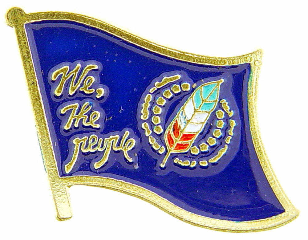 USA & PATRIOTIC, FLAG WE THE PEOPLE - Original Artwork, Expertly Designed PIN - 1"