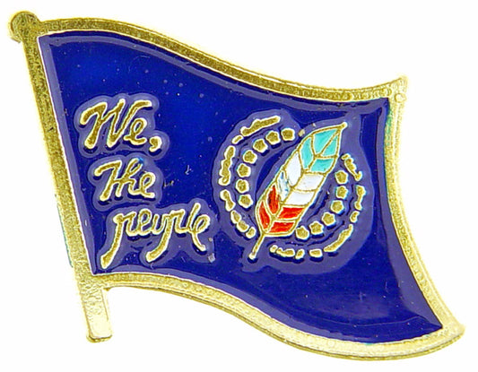 USA & PATRIOTIC, FLAG WE THE PEOPLE - Original Artwork, Expertly Designed PIN - 1"