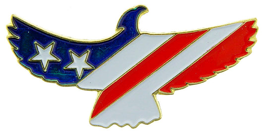 USA & PATRIOTIC, USA FLAG EAGLE STARS - Original Artwork, Expertly Designed PIN - 1"