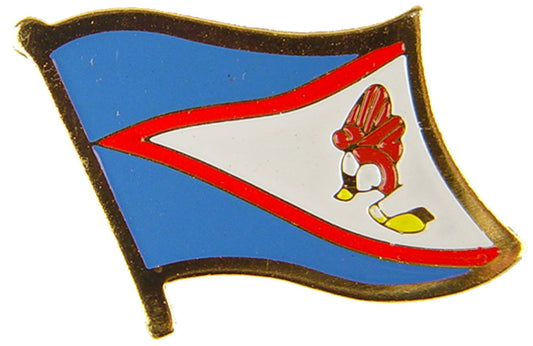 INTERNATIONAL, AMERICAN SAMOA Flag - Original Artwork, Expertly Designed PIN - 1"