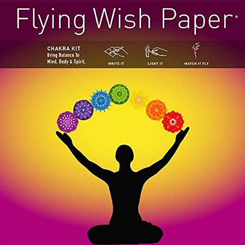 CHAKRA - FLYING WISH PAPER® - Write it., Light it, & Watch it Fly, Large Kit, 7" x 7"