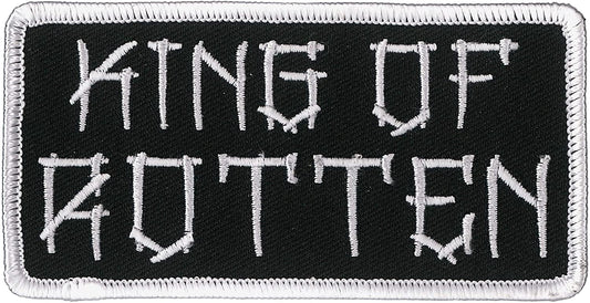 KING OF ROTTEN, PATCH - King Of Rotten High Thread Iron-On Heat Sealed Backing Sew-On Biker's Patch - 4" x 2"