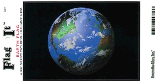Earth flag decal for auto, truck or boat