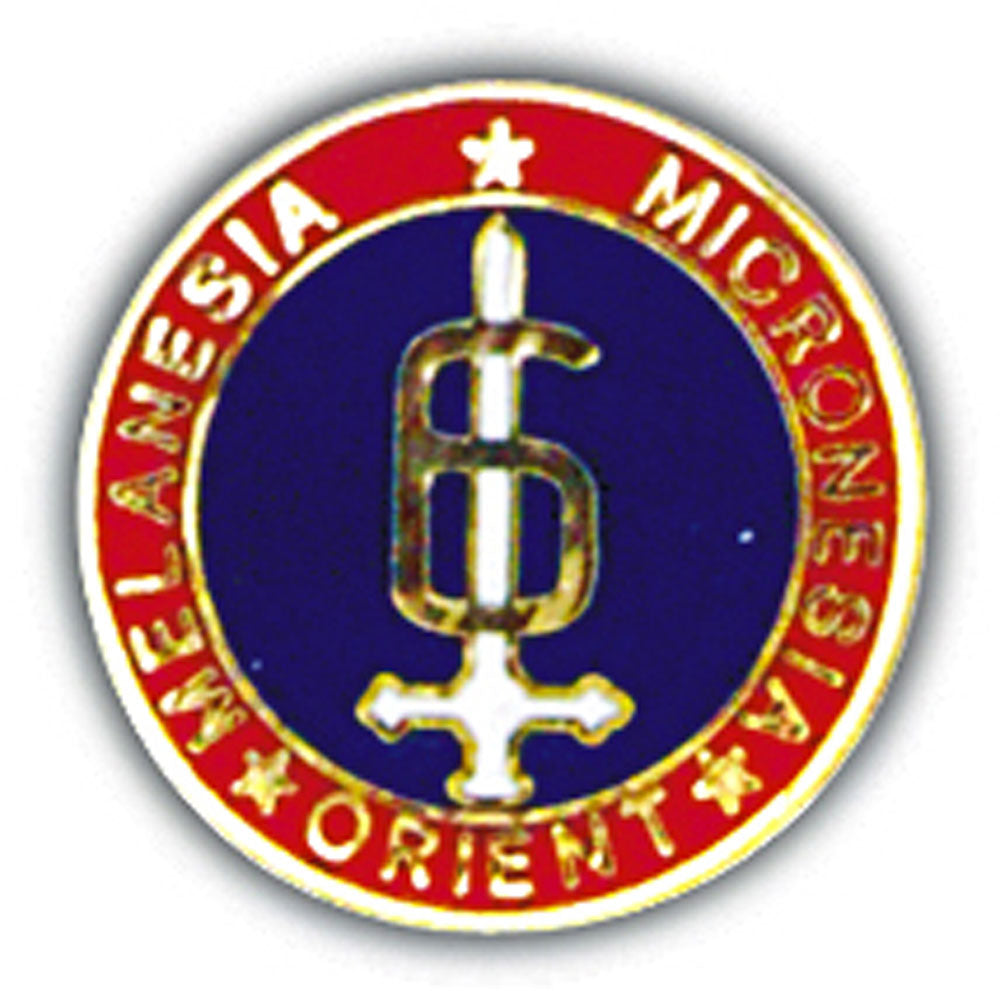 U.S. MARINES, 6TH Division MELANESIA MICRONESIA ORIENT - Artwork, Expertly Designed PIN - 1"