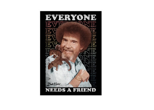 EVERYONE NEEDS A FRIEND MAGNET - Officially Licensed Everyone BOB ROSS Decorative Refrigerator Fridge Magnet - 2.5"x3.5"