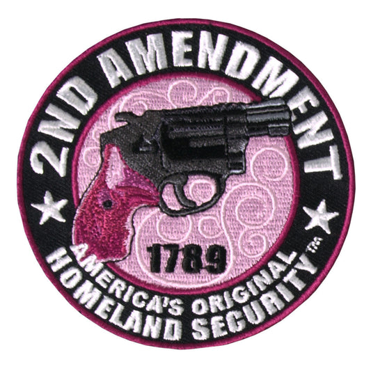 1789 2nd AMENDMENT * AMERICA'S ORIGINAL HOMELAND SECURITY, Iron-On / Saw-On Rayon PATCH - 3.5"