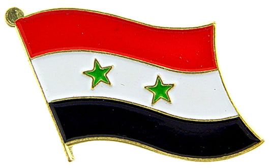 INTERNATIONAL, SYRIA Flag - Original Artwork, Expertly Designed PIN - 1"