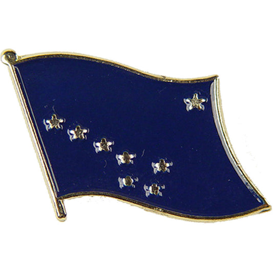 American Flag Pin, US STATES ALASKA Flag - Novelty Patriotic Enamel Lapel PIN - 1"