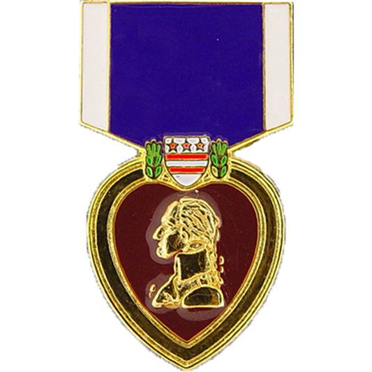 U.S. MILITARY, PURPLE HEART MEDAL - Original Artwork, Expertly Designed PIN - 1.1875"