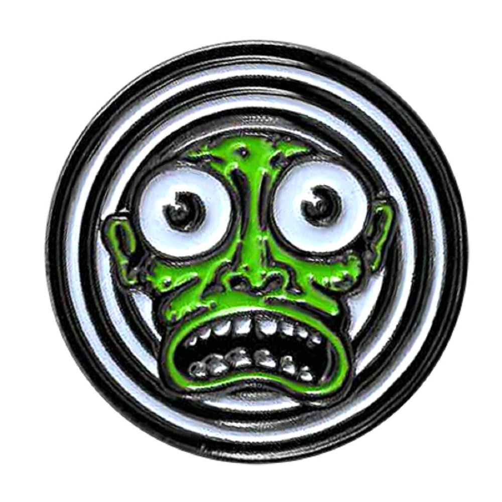KALYNN CAMPBELL GREEN FACE ENAMEL PIN - American Artist's Art Green Face Backpack Enamel Lapel Pin - 1.25"