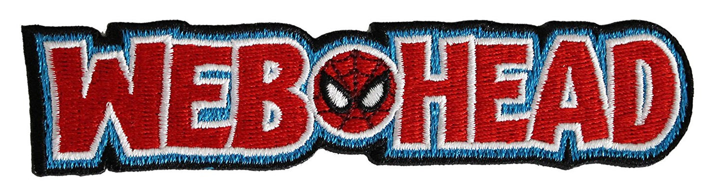 SPIDERMAN Classic Web Head PATCH, Original Licensed Artwork Carded & Packaged Individually, 1.2" x 5"