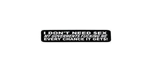 I Don't Need S@@ Motorcycle Helmet Stickers - Novelty Artwork Decals, 4" x 1"