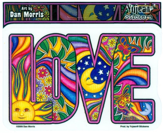Love - Dan Morris, Sun Protect Waterproof Vinyl Sticker DECAL for Car Bumper Skateboard Laptop Luggage - 5.5" x 3.5"