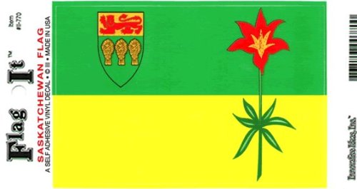 Saskatchewan flag decal for auto, truck or boat