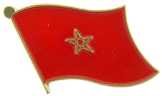 INTERNATIONAL FLAG "MOROCCO" PIN - Officially Licensed Patriotic Morocco Flag Orignal Artwork, Expertly Designed PIN, 1"