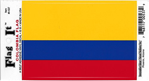 Columbia flag decal for auto, truck or boat