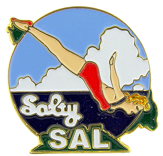 AIRCRAFT & HELICOPTERS, NOSE SALTY SAL - Original Artwork, Expertly Designed PIN - 1"