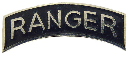 U.S. ARMY, ARMY RANGER TAB - Original Artwork, Expertly Designed PIN Silver & Black - 1"