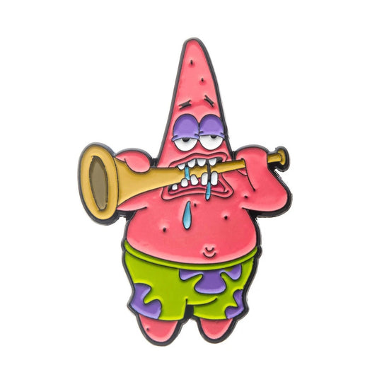 NICKELODEON, PATRICK EATING A TRUMPET PIN - Officially Licensed Novelty Cute PIN