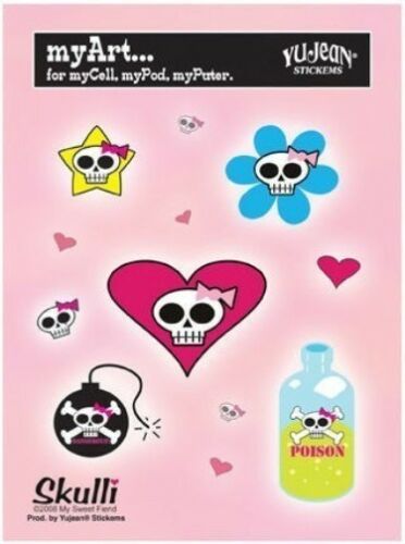 My Sweet Fiend - Skulli Multi Pack of 6 Mini Stickers / Decals