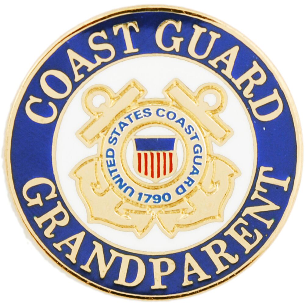 U.S. COAST GUARD, GRANDPARENT LOGO - Original Artwork, Expertly Designed PIN - 1"