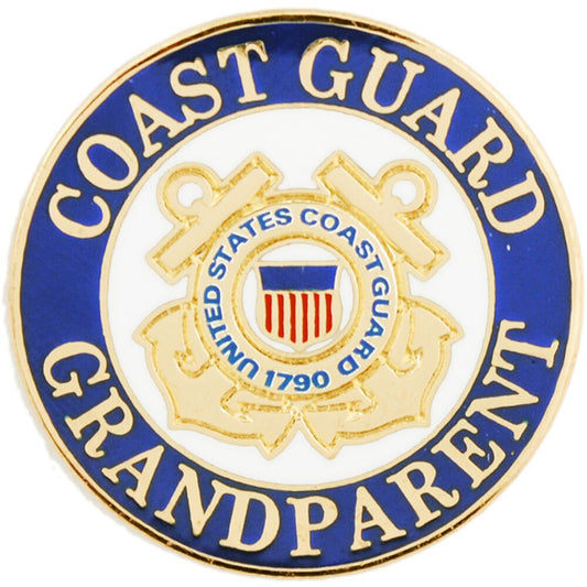 U.S. COAST GUARD, GRANDPARENT LOGO - Original Artwork, Expertly Designed PIN - 1"