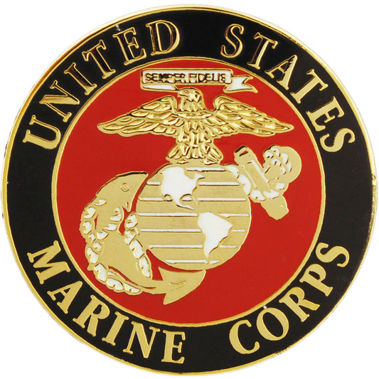 U.S. MARINES, USMC LOGO D REG - Original Artwork, Expertly Designed PIN - 1"