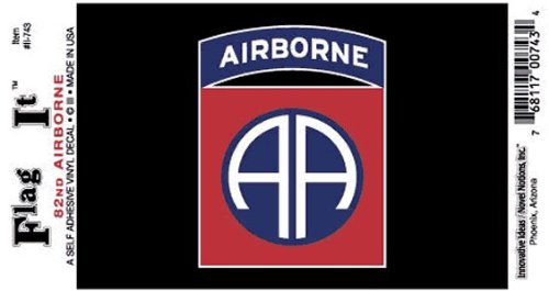 82nd Airborne flag decal for auto, truck or boat