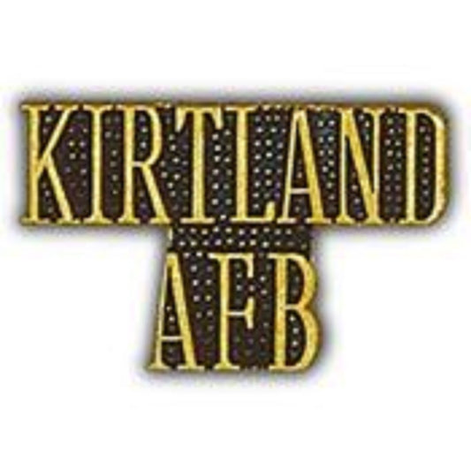 U.S. AIR FORCE, USAF Script KIRTLAND AFB - Original Artwork, Expertly Designed PIN - 1"